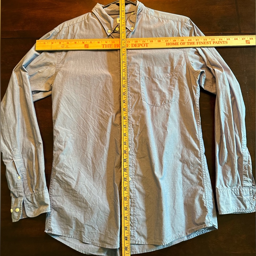 Uni Q Lo Blue button shirt, medium - Picture 3 of 3